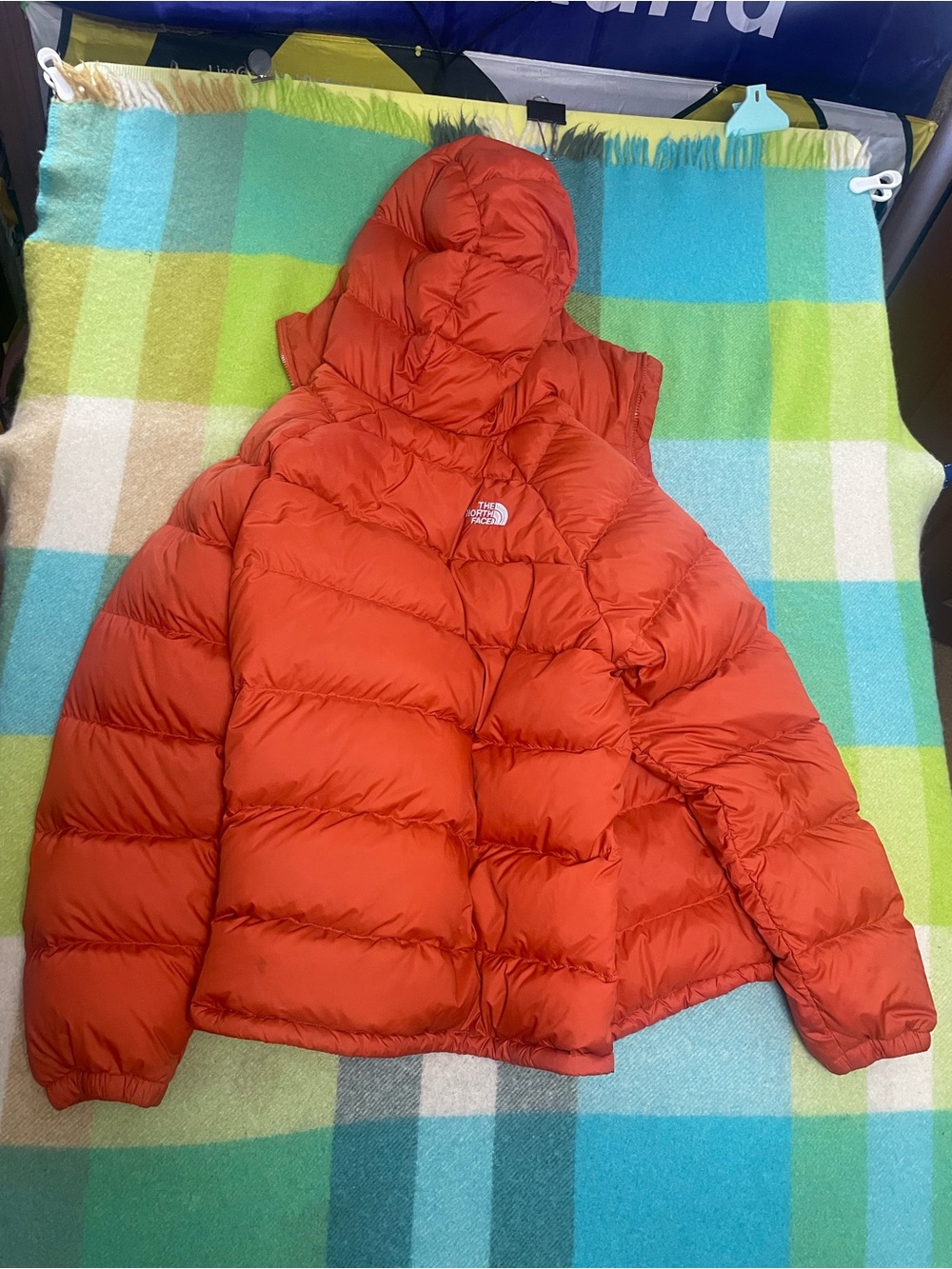 The North Face Men's Orange Hydrenalite Down Hoodie Puffer Jacket - Picture 2 of 6
